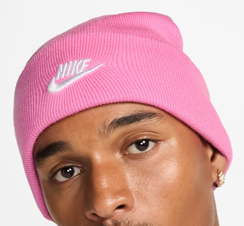 Nike Sportswear Peak Futura Beanie Pink White One Size Unisex HF0186 675 NWT